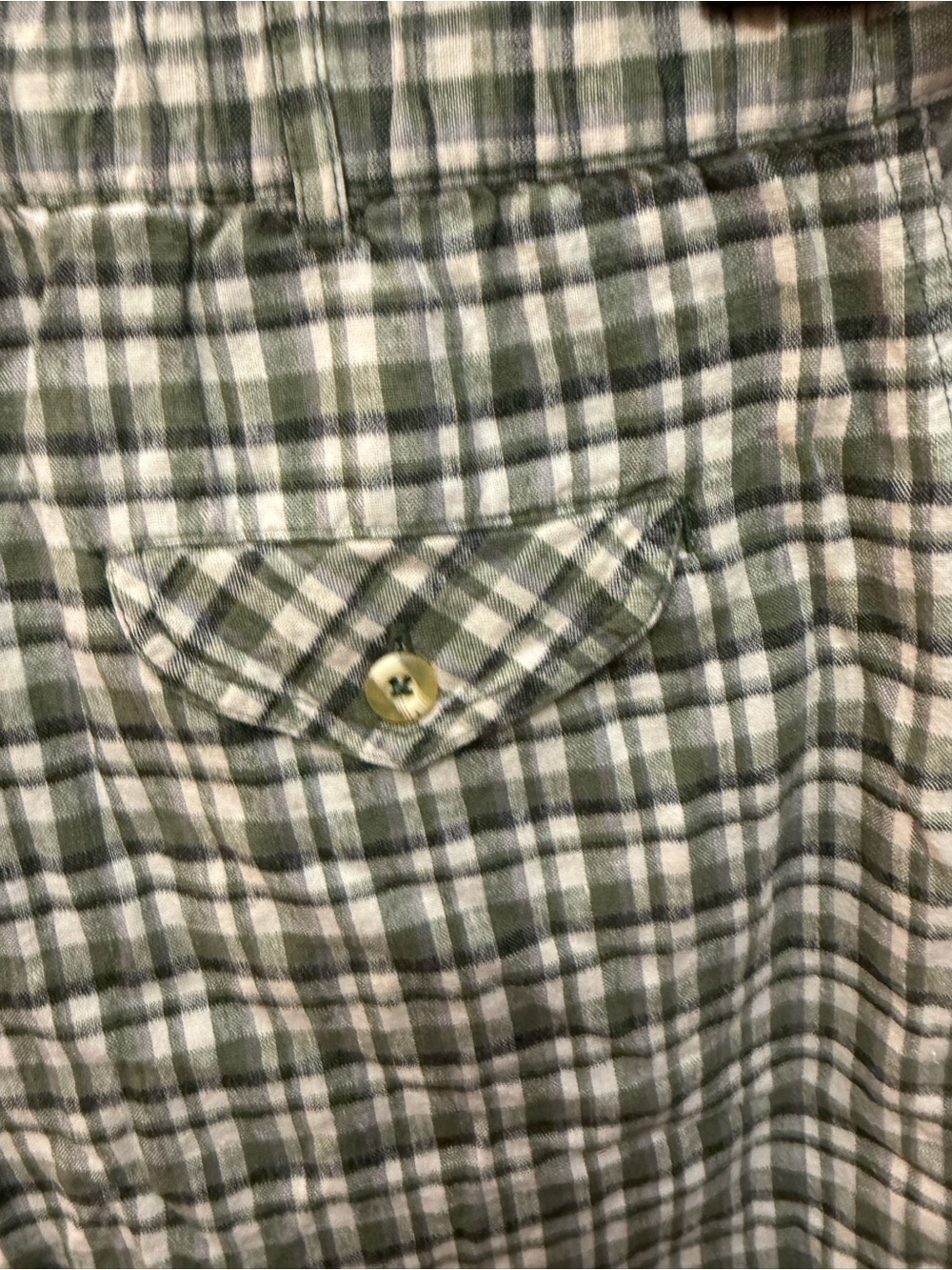 Basic Editions Green Plaid Women's Bermuda Shorts - Picture 6 of 8